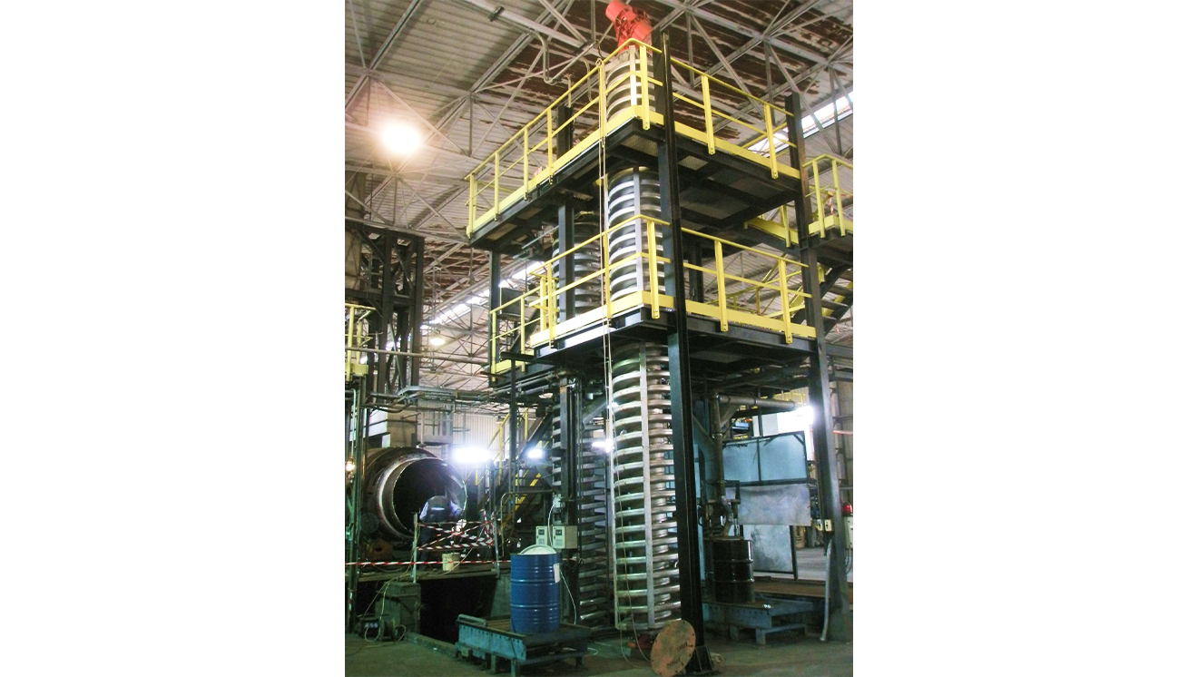 example of helical elevator for cooling down